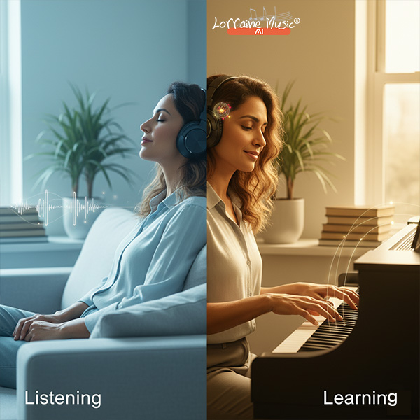 Listening vs. Learning: Why Active Participation Matters Listening vs learning music - active engagement boosts brain health