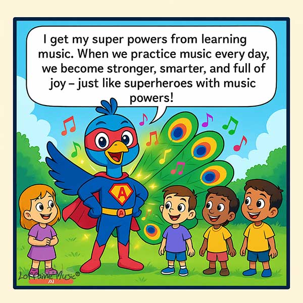 I get my super powers from learning music
