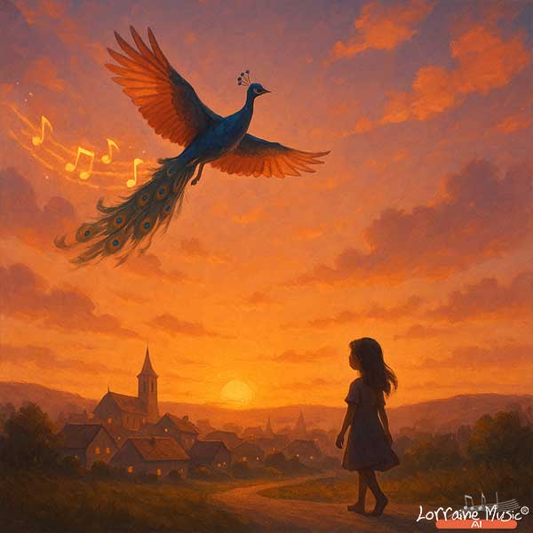 Al flying into the golden sunset as Mia hums below